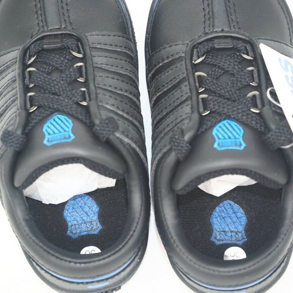 K-Swiss Ramli Low Classic Toddler Shoes Black Blue Leather Sports Sz 6.5 - Picture 6 of 12